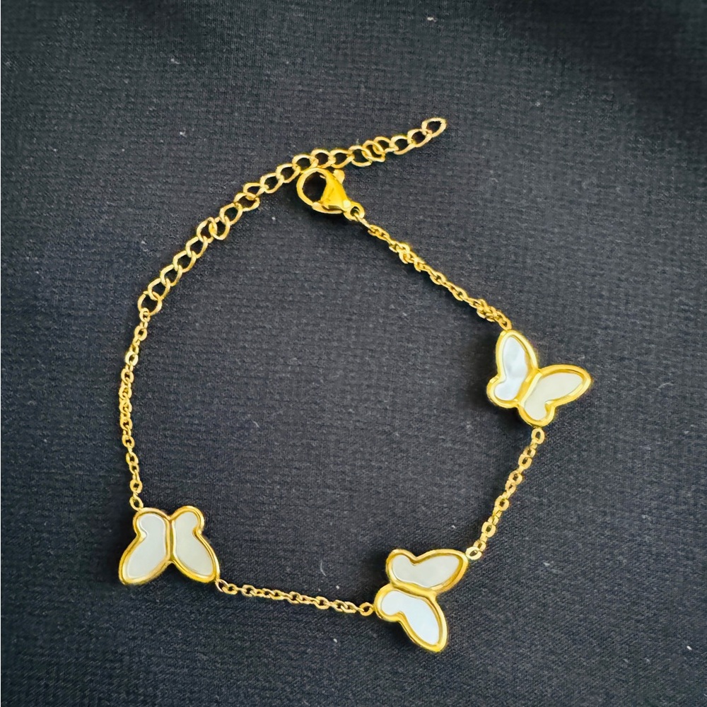 Gold Butterfly Chain Bracelet